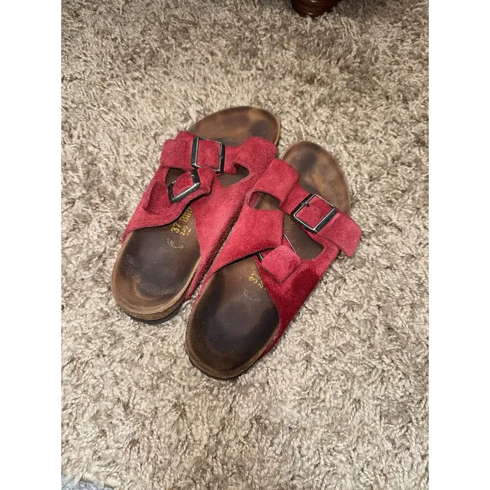 Birkenstock Arizona suede sandals in zinfandel size 37 U.S 6-6.5 women's 2026